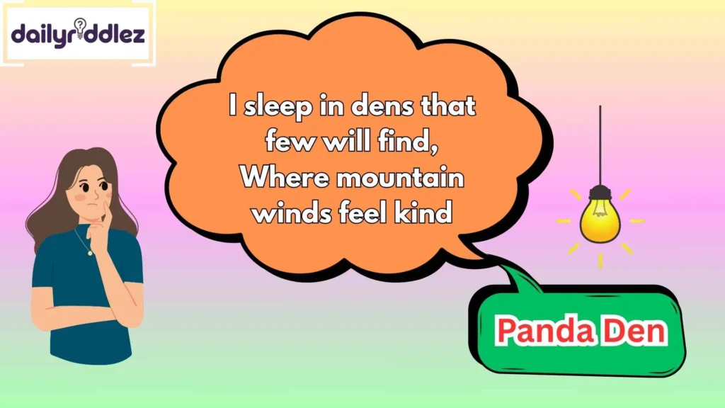 Panda Places and Spaces riddles