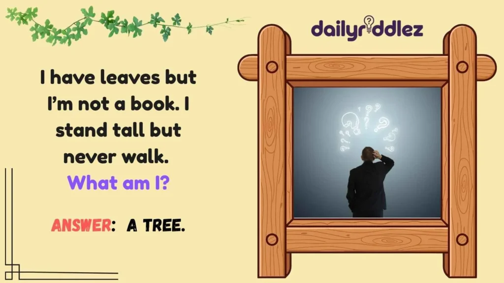Tree Riddles with Answers for Adults