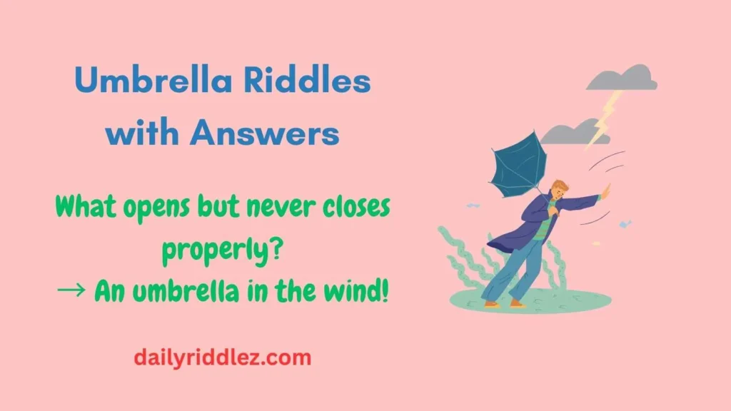 Umbrella Riddles with Answers