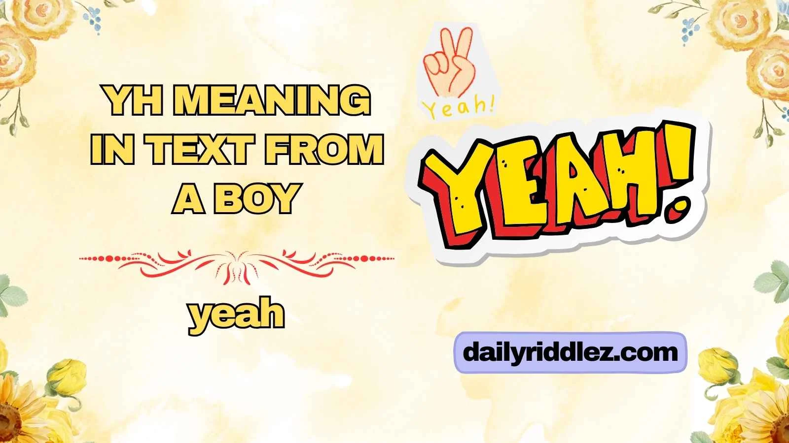 YH Meaning in Text From a Boy
